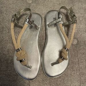 Micheal Kors Metallic Sandals